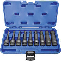 BNH-912 1/2" Drive SAE Ball Nose Hex Impact Socket Set, Hex, 1/2" Drive, 9 Pcs - JET 610332