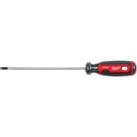 Cabinet Screwdriver, 3/16" Tip, Round, 254 mm L, Cushion Grip Handle - Milwaukee MT212