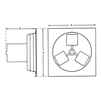 Exhaust Fan 12" 1SP Panel Series - Canarm P12-1V