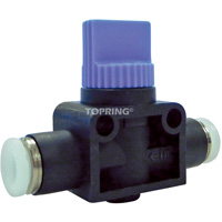 2-Way Straight Union Miniature Hand Valve, 1/4" NPT Air Inlet, 1/4" NPT Outlet, 150 PSI - Topring 40.060