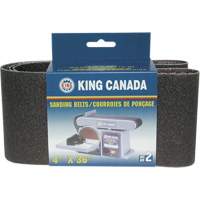 Wood Sanding Belt Kit, 4" W x 36" L, 120 Grit - King Canada SB-436-K-120
