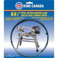 Bandsaw Metal Blade, Carbon Steel, 64-1/2" L x 1/2" W x 0.025" Thick, 10 TPI - King Canada KBB-115-610