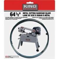 Bandsaw Metal Blade, Carbon Steel, 64-1/2" L x 1/2" W x 0.025" Thick, 24 TPI - King Canada KBB-115-24