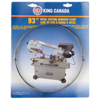 Metal Cutting Bandsaw Blade, Carbon Steel, 93" L x 3/4" W x 0.032" Thick, 10 TPI - King Canada KBB-712-610