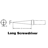 Postes de brasage WTCPT &agrave; temp&eacute;rature contr&ocirc;l&eacute;e - Pointes de s&eacute;rie PT, Tournevis long - Weller PTK7