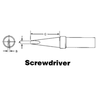 Pointes de s&eacute;rie ET pour crayon &agrave; souder TEF891, Tournevis - Weller ETC