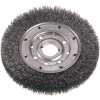 Brosses rotatives &agrave; fils cr&ecirc;p&eacute;s - Face &eacute;troite, 6" dia., Fils 0,014", Arbre 1-1/4" - Osborn 0002105900
