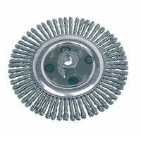 Brosses rotatives &agrave; fils nou&eacute;s-brosse rotative &agrave; fils nou&eacute;s, pour passe de fond, Dia. 4-7/8", Fils 0,02", Arbre 5/8"-11, Acier inoxydable - Osborn 0002634400