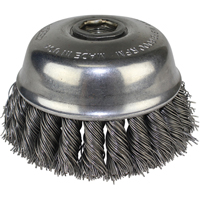 Knot Wire Cup Brushes, 4" Dia. x 5/8"-11 Arbor - Osborn 0003313300