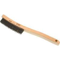 Curved Handle Scratch Brushes, Steel, 4 x 19 Wire Rows, 13-11/16" Long - Osborn 0005401600