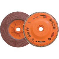Disque &agrave; lamelles Enduro-Flex, 4-1/2" x 5/8"-11, Type 27, Grain 60, Alumine de zirconium - Walter Technologies Pour Surface 06B456