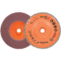 Disque &agrave; lamelles Enduro-Flex, 5" x 5/8"-11, Type 27, Grain 40, Alumine de zirconium - Walter Technologies Pour Surface 06B504