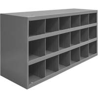 Steel Storage Bin Cabinet, 33-3/4" W x 12" D x 19-1/4" H, Grey - Durham Manufacturing 354-95