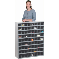 Armoires pour bacs de rangement en acier, 33-3/4" la x 12" p x 42" h, Gris - Durham Manufacturing 363-95