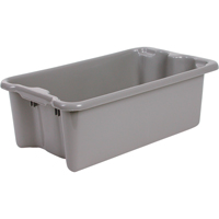 Polylewton Stack-N-Nest&reg; Containers, 12" x 21" x 17", Grey - Lewis Bins+ 5700003