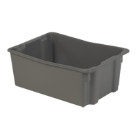 Polylewton Stack-N-Nest&reg; Containers, 10.5" x 26.1" x 18.7", Grey - Lewis Bins+ 5500003