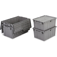 Contenants de distribution Flipak en plastique poly&eacute;thyl&egrave;ne (PE), 11,8" x 9,8" x 7,7", Gris - Orbis 5310403