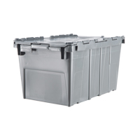 Flipak&reg; Polyethylene Plastic (PE) Distribution Containers, 20.6" x 13.2" x 11.6", Grey - Orbis 5270403