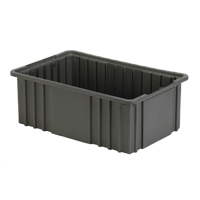 Contenant Divider Box, Poly&eacute;thyl&egrave;ne, 15,5" la x 9,9" p x 6" h, Gris - Lewis Bins+ 6003703