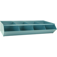 Bacs sectionnels superposables, Cap. 100 lb, 37" la x 18-3/4" p x 7-1/2" h, Bleu - Stackbin 3-3SS-4
