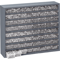 Casiers &agrave; tiroirs robustes, 64 tiroirs, 25 1/2" la x 6 1/2" p x 21 3/4" h, Gris - Durham Manufacturing 317-95