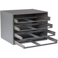 Casiers pour boîtes &agrave; compartiments, Acier, 4 compartiments, 20" la x 15-3/4" p, 15" h, Gris - Durham Manufacturing 303-95