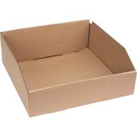 12" Deep Corrugated Parts Bins, 12" W x 12" D x 4-1/2" H, Beige - Cardinal Corrugated Containers B12