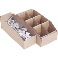 18" Deep Corrugated Parts Bins, 4" W x 18" D x 4-1/2" H, Beige - Cardinal Corrugated Containers B1804