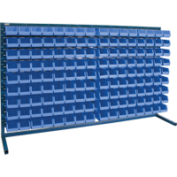 Louvered Rack with Bins, 144 Bins, 72" W x 15" D x 40" H - KLETON 