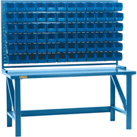 Rayonnage &agrave; persienne avec bacs, 72 bacs, 72" la x 15" p x 40" h - KLETON 
