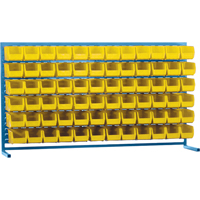 Rayonnage &agrave; persienne avec bacs, 72 bacs, 72" la x 15" p x 40" h - KLETON 