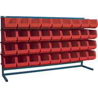 Rayonnage &agrave; persienne avec bacs, 36 bacs, 72" la x 15" p x 40" h - KLETON 