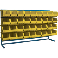 Rayonnage &agrave; persienne avec bacs, 36 bacs, 72" la x 15" p x 40" h - KLETON 