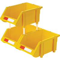Stack & Hang Bin, 4-13/16" W x 3-3/16" H x 7-1/8" D, Yellow - KLETON 