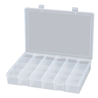 Boîtes &agrave; compartiments compactes en polypropyl&egrave;ne, 13-1/8" la x 9" p x 2-5/16" h, 24 compartiments - Durham Manufacturing LP24-CLEAR