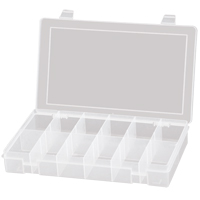 Boîtes &agrave; compartiments compactes en polypropyl&egrave;ne, 11" la x 6-3/4" p x 1-3/4" h, 12 compartiments - Durham Manufacturing SP12-CLEAR