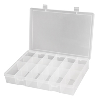 Boîtes &agrave; compartiments compactes en polypropyl&egrave;ne, 11" la x 6-3/4" p x 1-3/4" h, 18 compartiments - Durham Manufacturing SP18-CLEAR