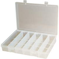 Boîtes &agrave; compartiments compactes en polypropyl&egrave;ne, 11" la x 6-3/4" p x 1-3/4" h, 6 compartiments - Durham Manufacturing SP6-CLEAR