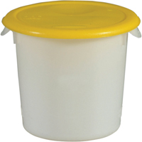 Round Storage Containers, 7-4/5" H x 8-1/2" D, 3.79 L Capacity, White - Rubbermaid FG572100WHT