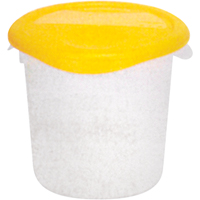 Round Storage Containers, 7-4/5" H x 8-1/2" D, 3.79 L Capacity, Clear - Rubbermaid FG572124CLR