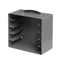 Compartment Box Cabinets, Steel, 5 Slots, 13-1/2" W x 9-1/8" D x 13-1/4" H, Grey - Durham Manufacturing 291-95