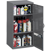 Armoires utilitaires, Acier, 2 Tablettes, 32-3/4" h x 19-7/8" la x 14-1/4" P, Gris - Durham Manufacturing 056-95