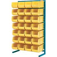 Support stationnaire pour bacs &agrave; un c&ocirc;t&eacute;, 36" la x 12" p x 61" h, 28 bacs - KLETON 