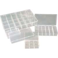 K-Resin Compartment Box, Plastic, 36 Slots, 6-9/16" W x 9-5/8" D x 1-1/2" H, Transparent - Flambeau K166-36