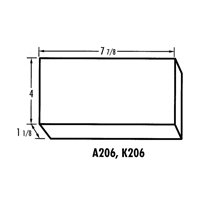 K-Resin Compartment Box, Plastic, 4" W x 8" D x 1-3/16" H, Transparent - Flambeau K206