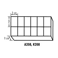 K-Resin Compartment Box, Plastic, 12 Slots, Transparent - Flambeau K208
