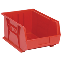 Ultra Stack & Hang Bin, 11" W x 8" H x 16" D, Red - Quantum Storage System QUS255RD