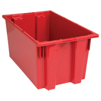 Stack & Nest Totes, 9" x 18" x 11", Red - Quantum Storage System SNT185RD