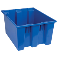 Stack & Nest Totes, 10" x 19.5" x 15.5", Blue - Quantum Storage System SNT190BL