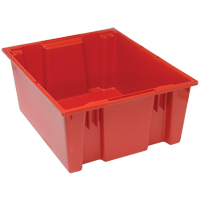 Stack & Nest Totes, 10" x 23.5" x 19.5", Red - Quantum Storage System SNT225RD